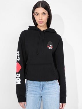 Alice + Olivia Whimsigoth City Girl Oversized  WE HEART LA Hoodie Small NWT